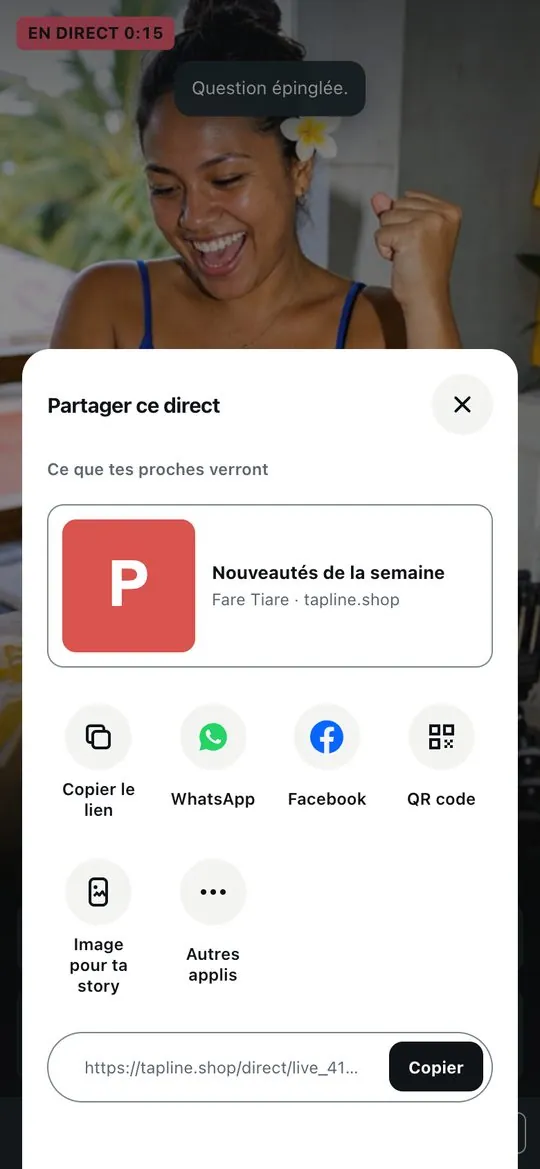Partager un direct